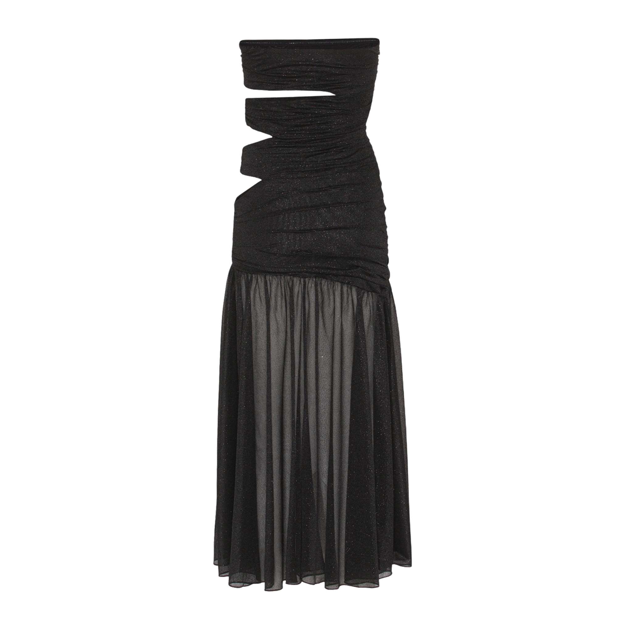 Glitter Jersey Cut-Out Dress