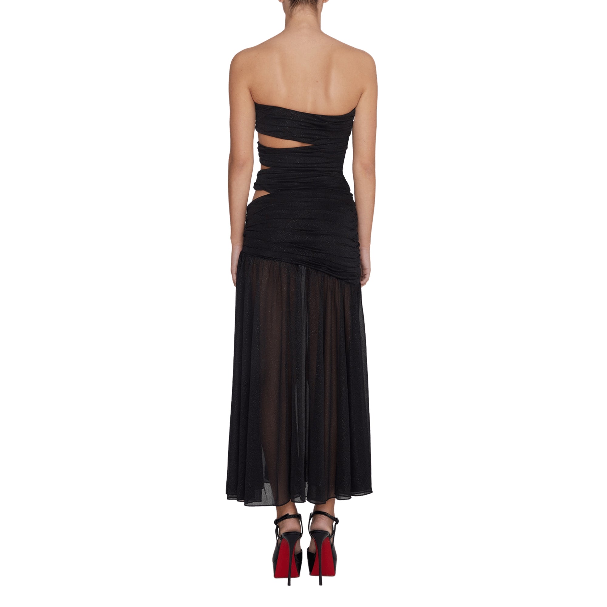 Glitter Jersey Cut-Out Dress