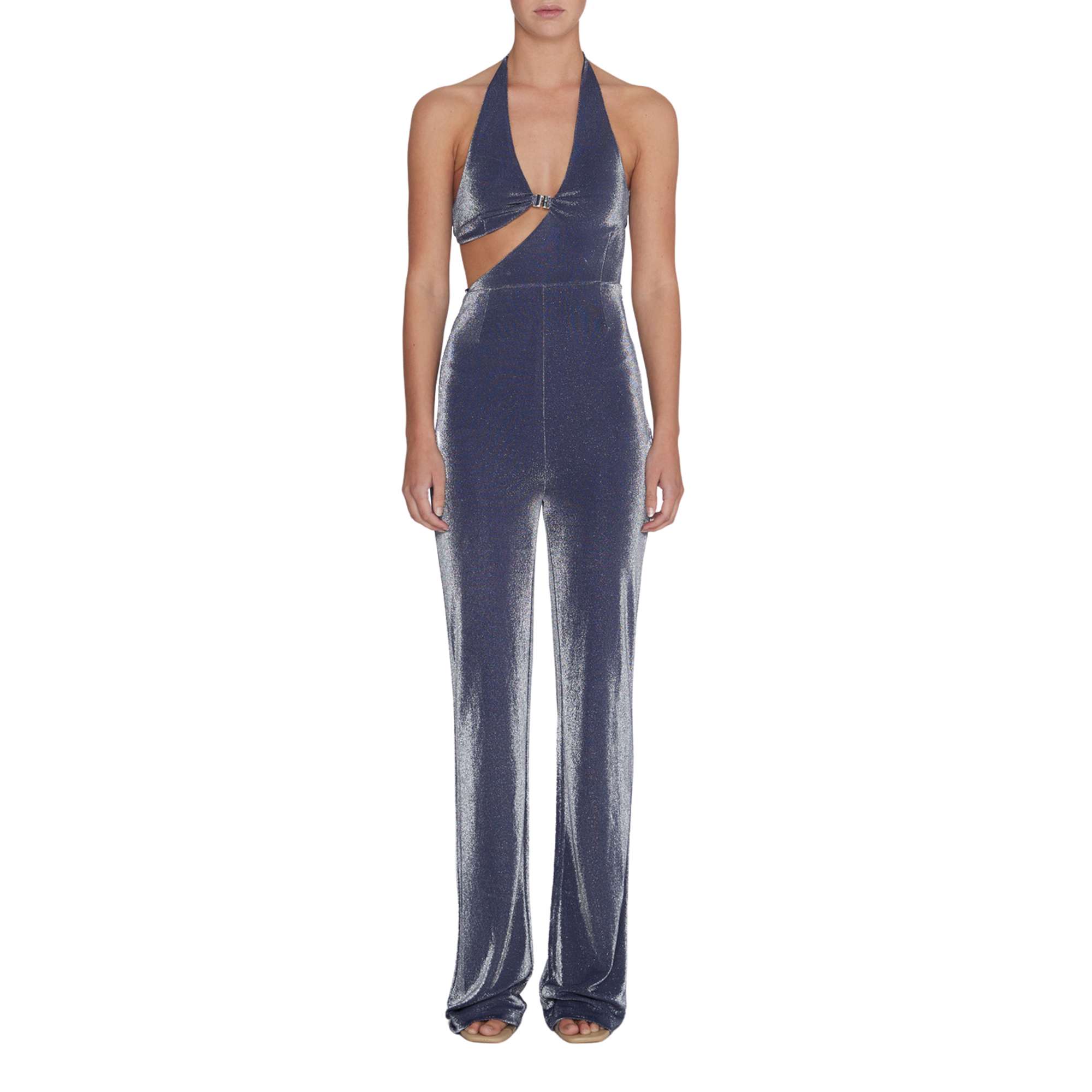 Metallic Nylon Jumpsuit