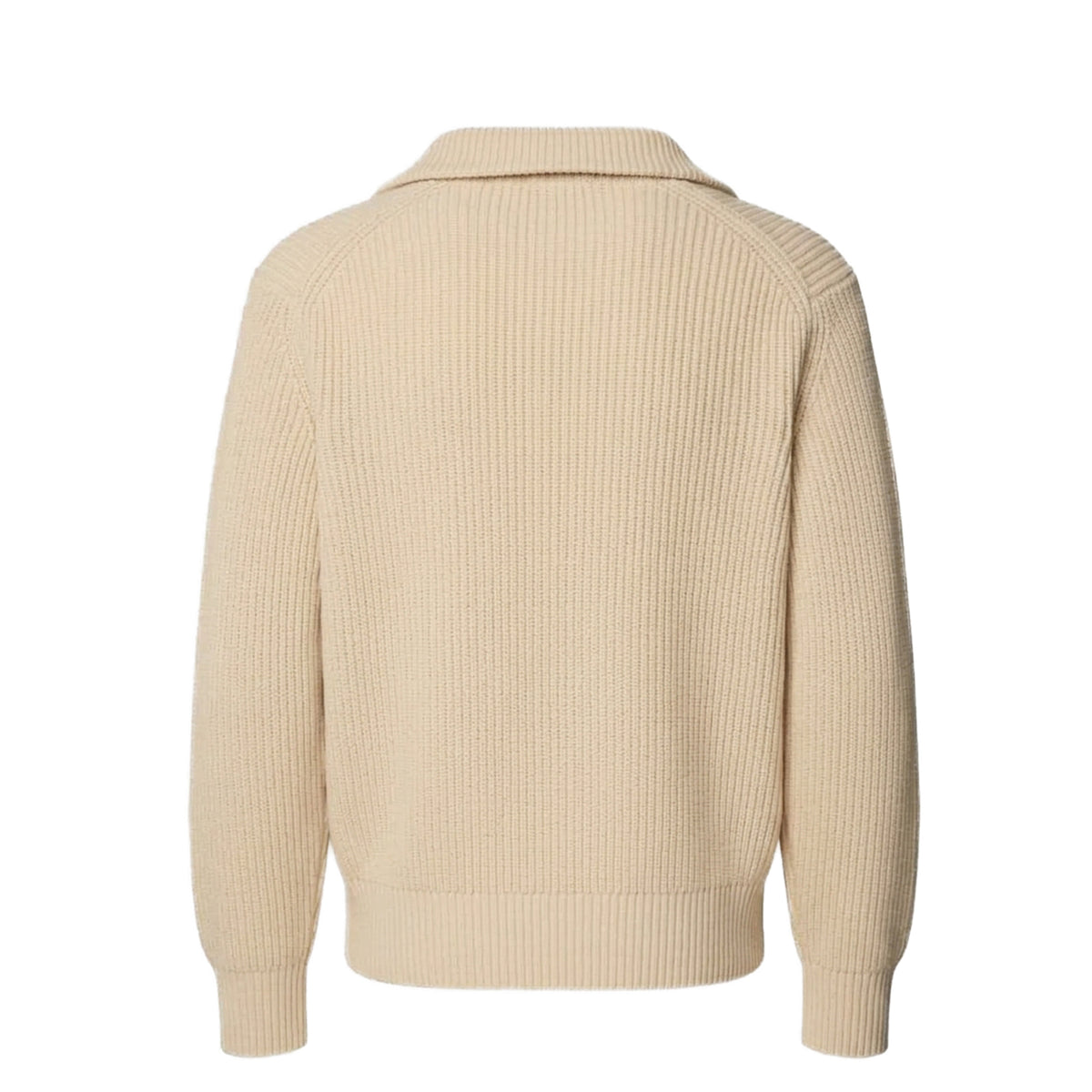 Dry LS Knit Half Zip Beige