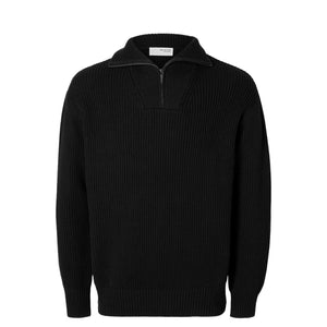 Dry LS Knit Half Zip Black