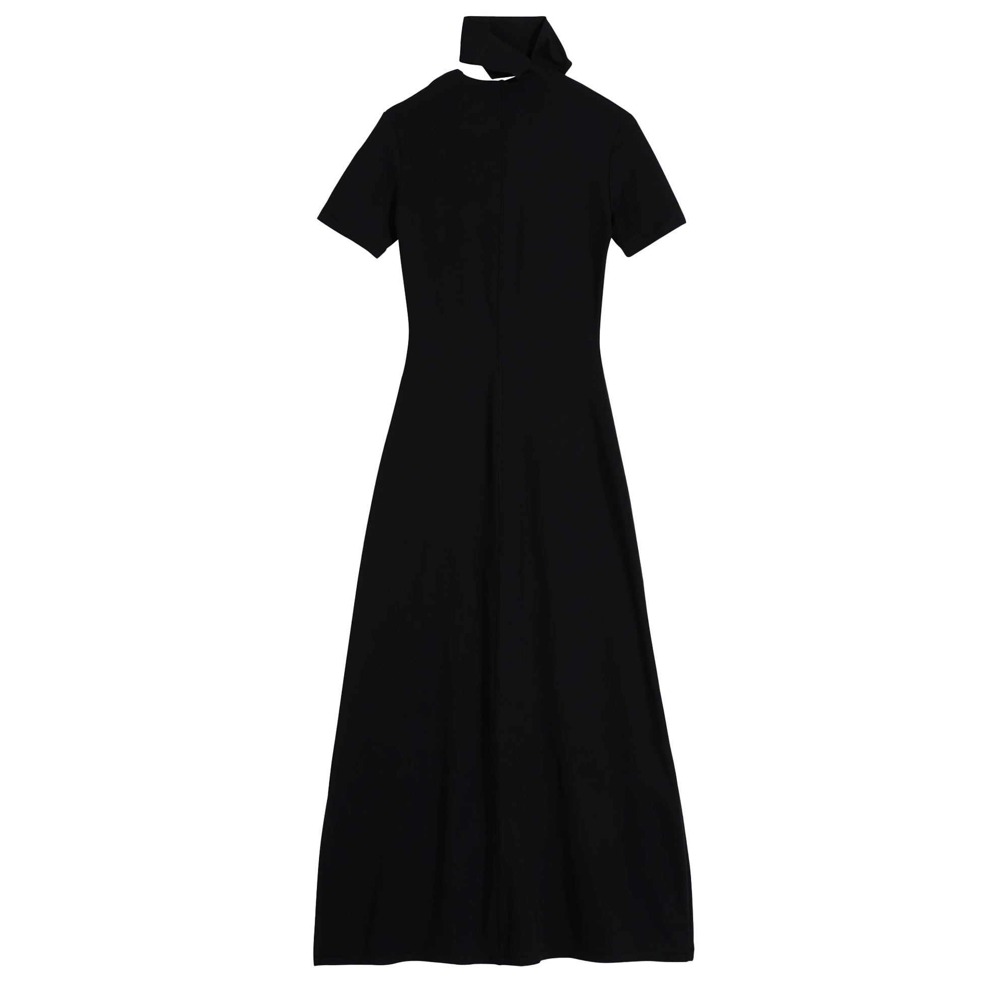 Fitted Neck Closure Dress